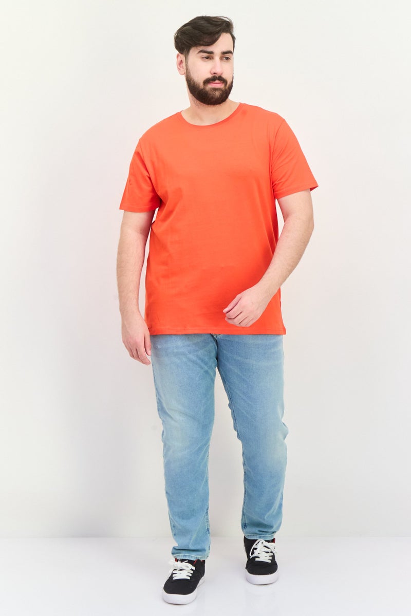 KANGOL تي شيرت رجالي بأكمام قصيرة و ياقة دائرية، أحمر - Image 4