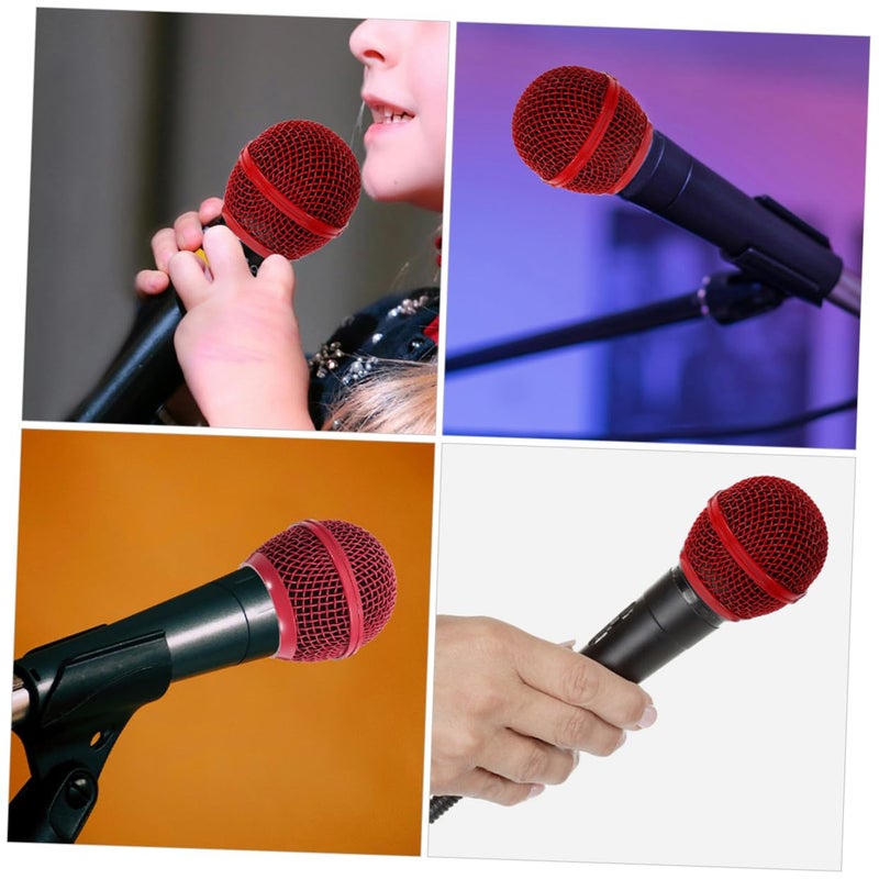 Red Microphone Grille Replacement Mesh Covers 2 Pack Easy Install for Various Mic Models - Image 4
