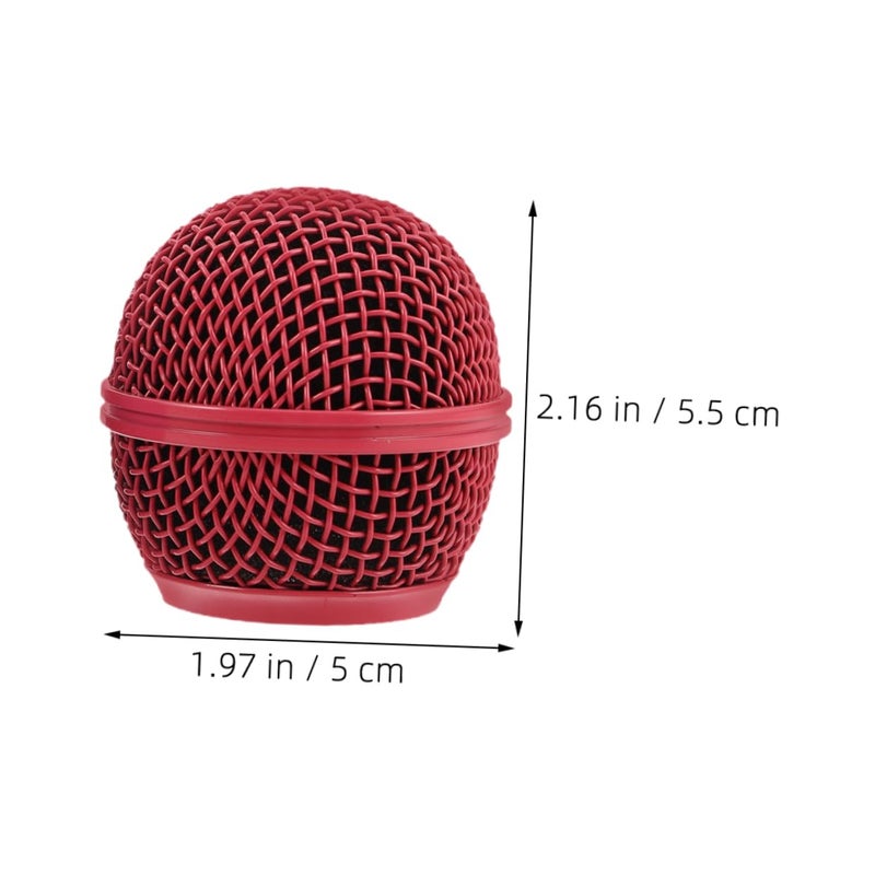 Red Microphone Grille Replacement Mesh Covers 2 Pack Easy Install for Various Mic Models - Image 3