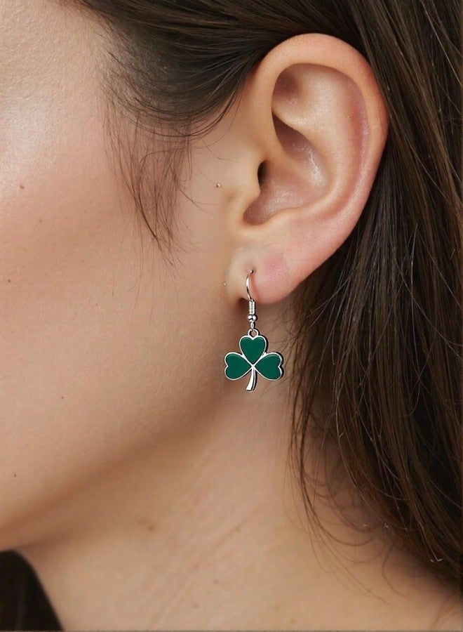 Lookray St. Patrick's Day Earrings for Women Green Irish Shamrock Earrings Good Luck Clover Dangle Earring Saint Patricks Day Jewelry Gifts Accessories Style4 - Image 2