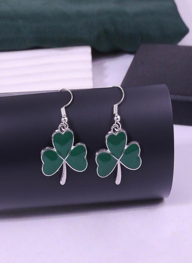 Lookray St. Patrick's Day Earrings for Women Green Irish Shamrock Earrings Good Luck Clover Dangle Earring Saint Patricks Day Jewelry Gifts Accessories Style4 - Image 4