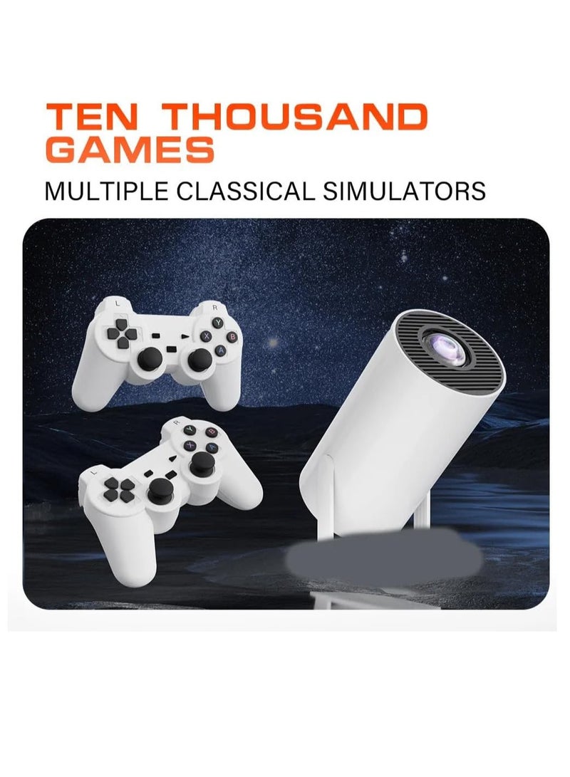 إلترازون Smart Mini Projector: 10000+ Retro Games, 1080P HD, WiFi 6, and Bluetooth 5.0 - Image 4