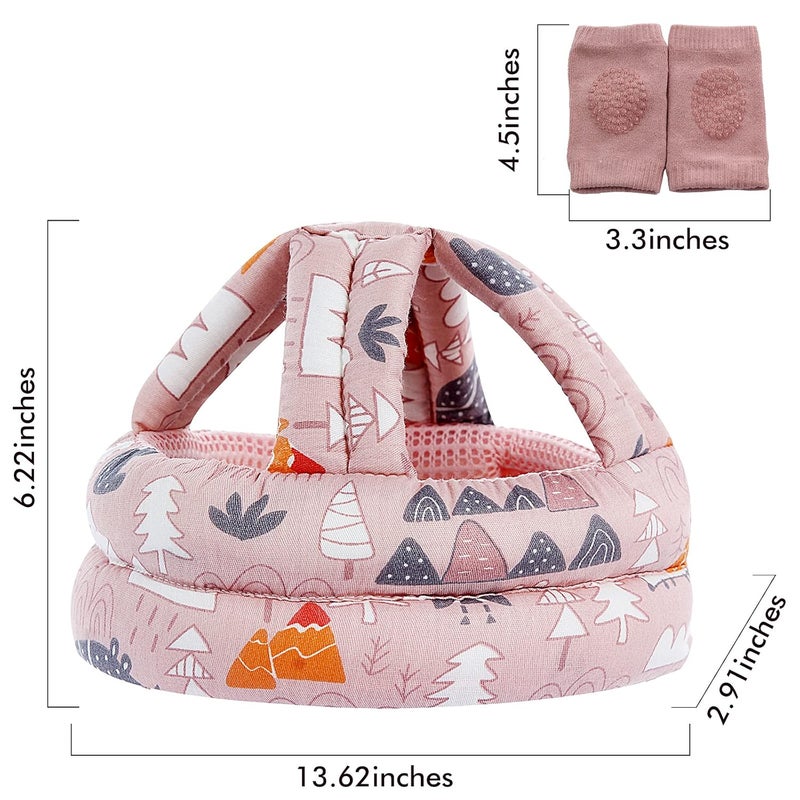 N.C Baby Safety Helmet Infant Toddler Breathable  Adjustable Head Cushion Bumper Bonnet for Running Walking Crawling Pink BB1003 - Image 2