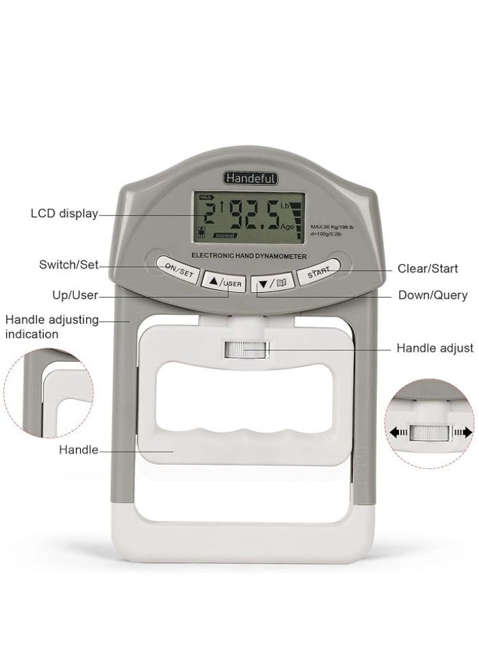 جهاز قياس قوة قبضة اليد - مقياس يدوي لتقوية قبضة اليد، أداة تدريب للرياضة، المدرسة، والاستخدام المنزلي. - Image 2