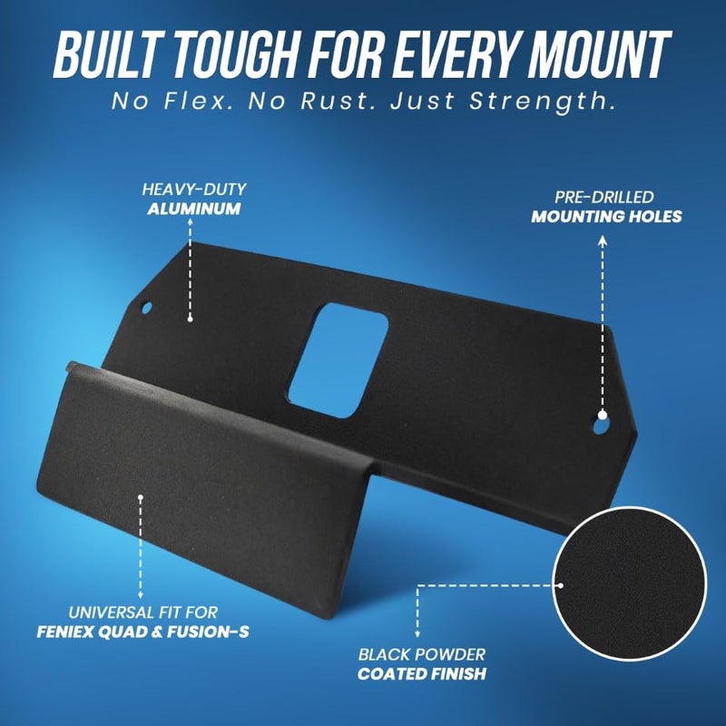 UBL Window Mount Bracket for Feniex Quad and Fusion-S Surface Mount – Interior Light Bracket Mount for Emergency LED Lights - Image 2