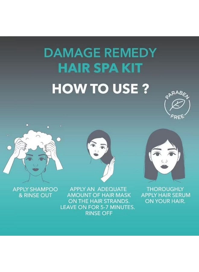 O3+ Hair Spa Kit Infused With Argan Oil, Rosemary & Oats For Fall Control, Deep Nourishing & Repairing | Shampoo | Hair Mask | Hair Serum | 30G + 30Ml - Image 3