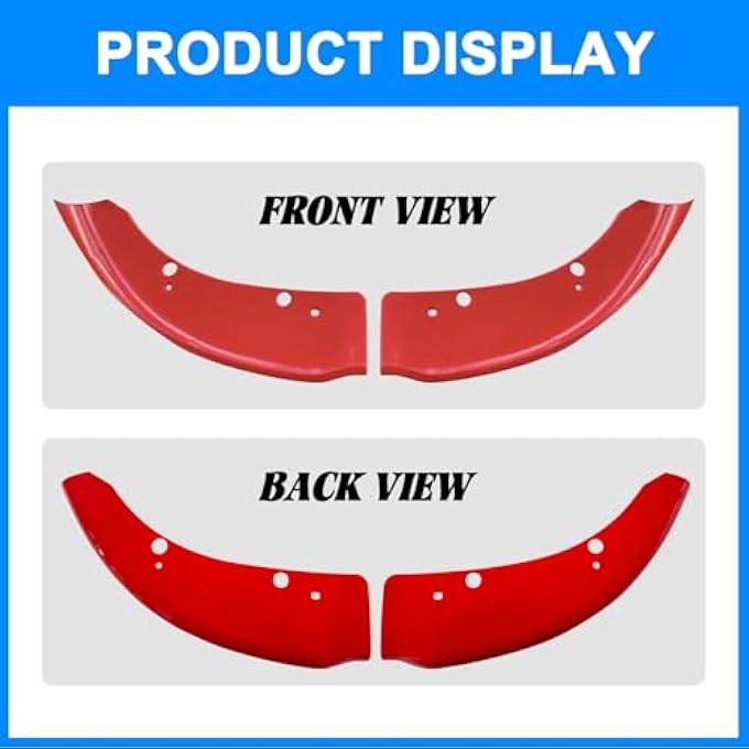 Collect Light Front Bumper Lip Splitter Protector For 2015-2024 Dodge Charger Scat Pack/SRT 2019-2024 Charger GT/RT Front Splitter (Red) - Image 2