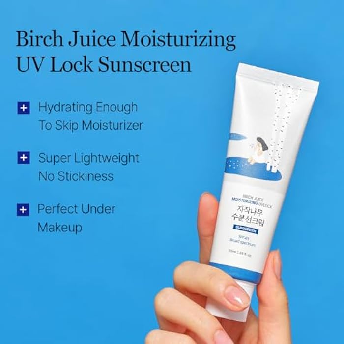 ROUND LAB Birch Juice Moisturizing UV LOCK SPF 45, 1.69 Fl Oz, Hydrating Lotion-like Lightweight Glow Sunscreen for Sensitive Skin, No White Cast, Fragrance-Free, Protector Solar, Korean Sunscreen - Image 2