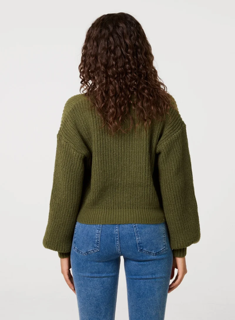 Pink Vanilla Cropped Button Cardigan