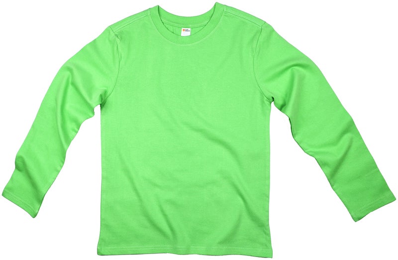 Earth Elements Big Kid's (Youth) Long Sleeve T-Shirt Large Lime - Image 2