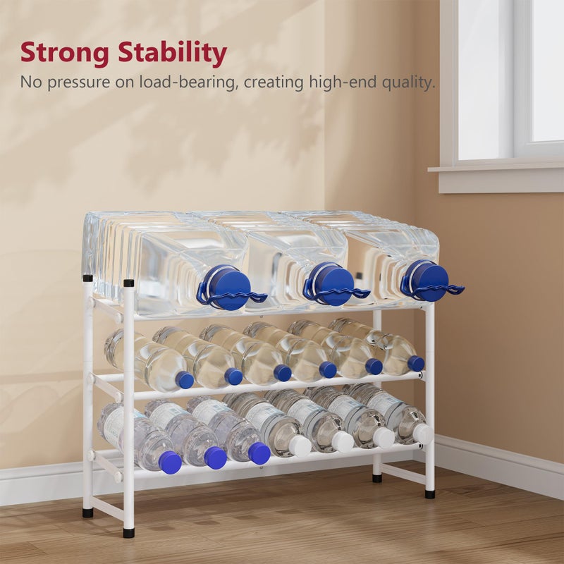 Tajsoon Expandable Shoe Rack for Closet 3 Tier, 28â€œ-41â€œAdjustable & Stackable Shoe Shelf Storage, Metal Shoe Rack Organizer for Front Door Entrance, Closet, Garage, Entryway, White - Image 3
