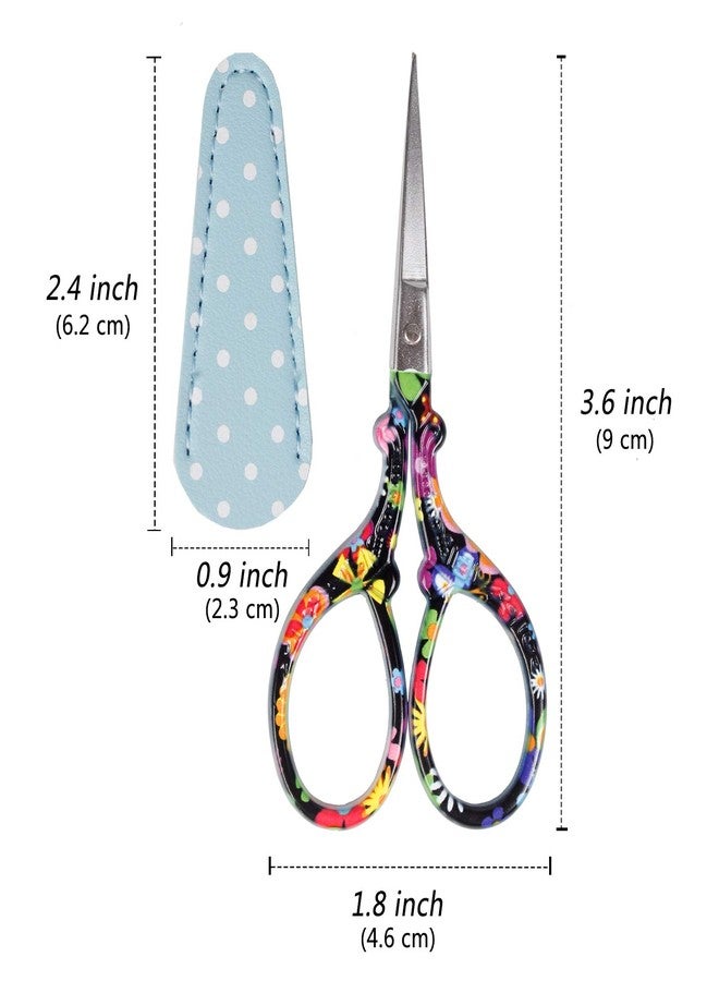 Hisuper Sewing scissors sharp Embroidery Crafting Threading Scissors with Leather Scissors Cover for Needlework Craft Art Work Manual Handicraft DIY Tool - Image 2