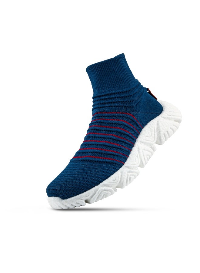 PUCA High Ankle Slip-On Light weight with E-TPU Sole Knitted Socks Upper Tundra Navy - Image 1