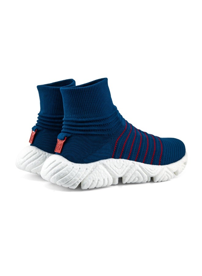 PUCA High Ankle Slip-On Light weight with E-TPU Sole Knitted Socks Upper Tundra Navy - Image 3