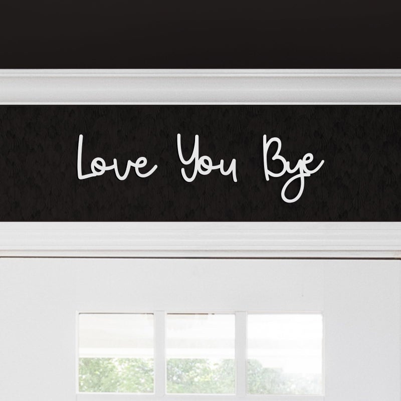 Dripykiaa Love You Bye Wood Sign Decor Decor Boho Decor 21.6 Wood Grain Wall Decor - Image 1