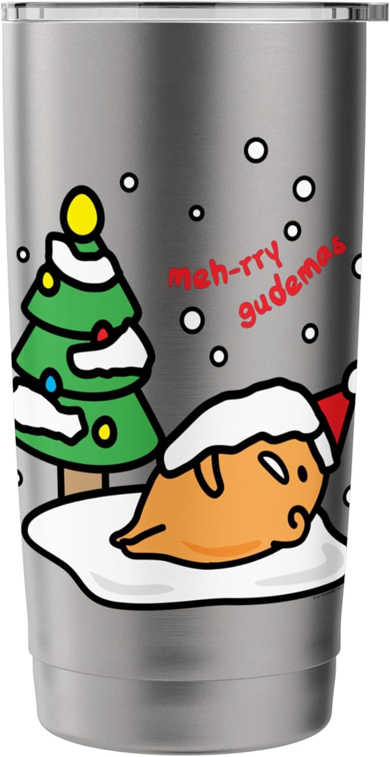 Gudetama Gudetama Mehrry Gudemas Christmas Tee Shirt Stainless Steel Insulated Tumbler  - Image 3