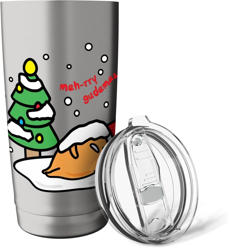 Gudetama Gudetama Mehrry Gudemas Christmas Tee Shirt Stainless Steel Insulated Tumbler  - Image 5