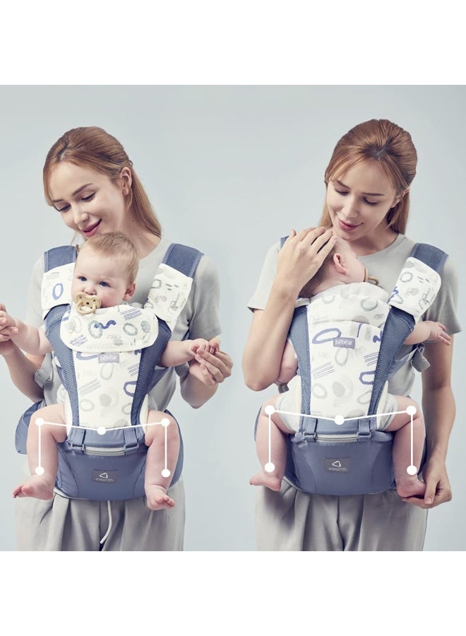 Bebamour Baby Carrier Newborn to Toddler-2 in 1 Hip Seat & Carrier - Image 3