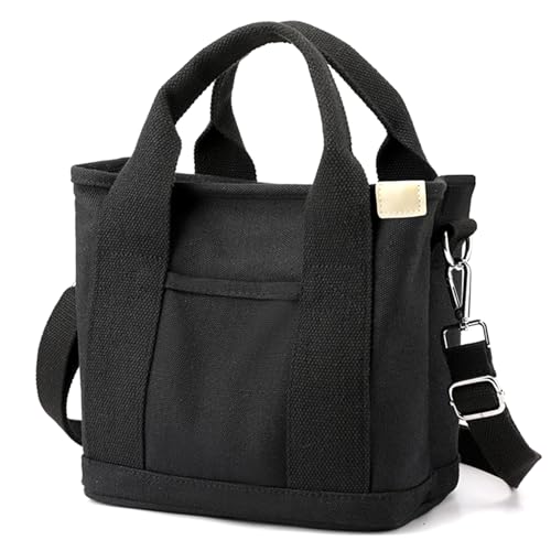 MINGRI Large Tote Bag for Women,Canvas Totes Bags with Pockets,Crossbody Purse Hobo Handbag with Zipper,Shoulder Satchel Messenger Bag with Compartments for Work,Shopping,Beach,,with Long Strap,2 Sizes - Image 1