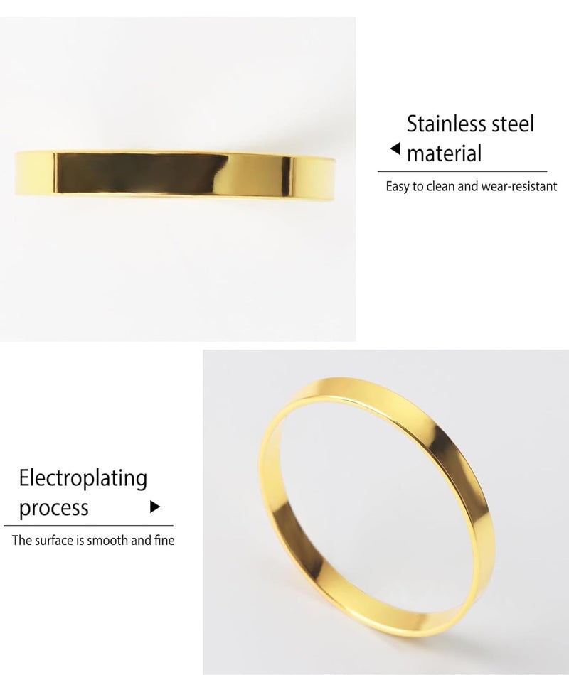 BdelrinQue 12Pcs Napkin Rings, Golden Napkin Holder for Dining Table, Elegant Napkin Ring for Wedding Receptions, Holiday Feasts, Formal Dinner Settings - Image 3