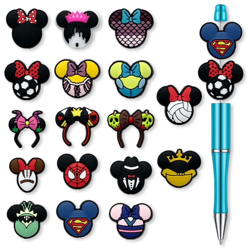 Hedbitoyo Cartoon Christmas Focal Silicone Beads, Cute Beads for DIY Crafts Jewelry Necklaces Bracelets Keychain Pen Making (I) - Image 1