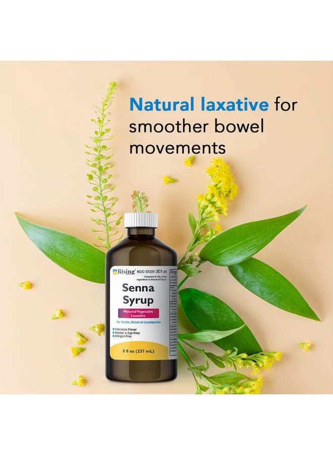 Rising Health Natural Vegetable Laxative - Senna Sennosides Syrup 8.8mg/5ml - Constipation Relief - Chocolate Flavor - Compared to Senokot® Syrup - Image 2