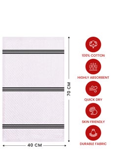 Infinitee Xclusives Premium Kitchen Towels – Pack of 12, 100% Cotton 40cm x 70cm Absorbent Dish Towels - 425 GSM Tea Towel, Terry Kitchen Dishcloth Towels- Black Dish Cloth for Household Cleaning by Infinitee Xclusives  - Image 2