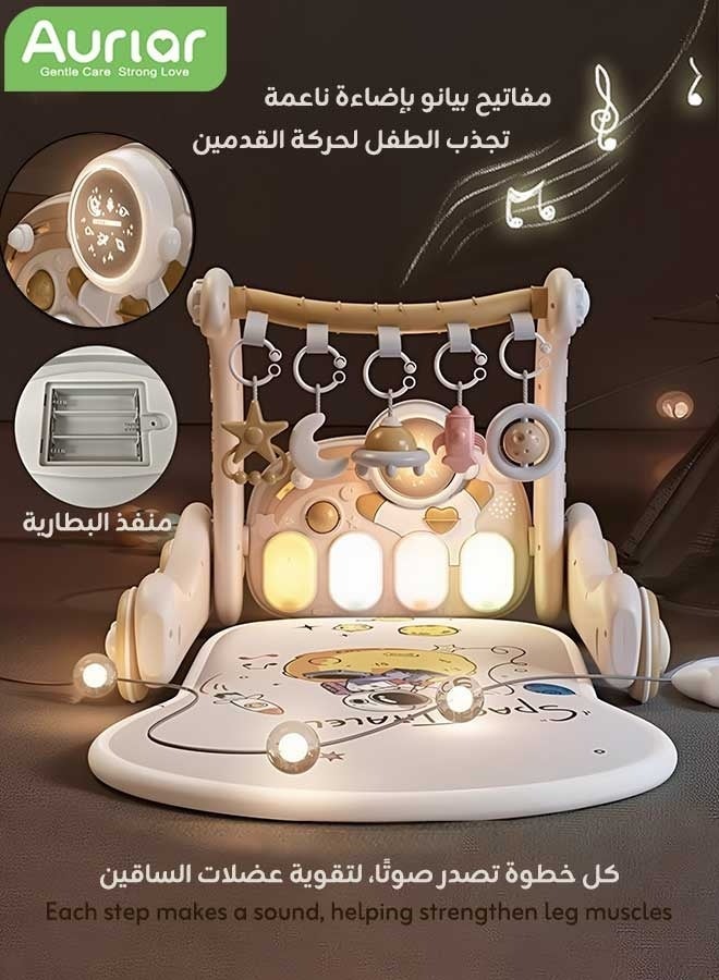 Aurlar 5-in-1 Baby Play Mat Activity Gym – Musical Activity Center with Piano, Lights & Walker, Soft Washable Cushion, Bluetooth Music, Perfect Baby Gift for Tummy Time & Learning - Image 3