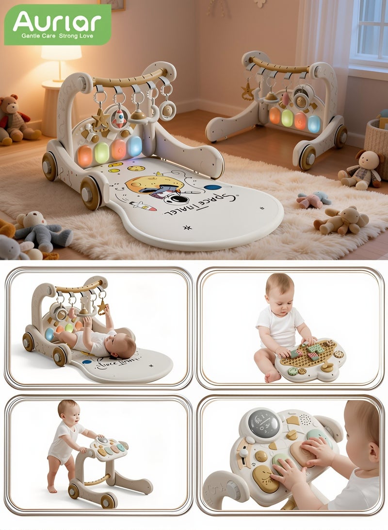 Aurlar 5-in-1 Baby Play Mat Activity Gym – Musical Activity Center with Piano, Lights & Walker, Soft Washable Cushion, Bluetooth Music, Perfect Baby Gift for Tummy Time & Learning - Image 1