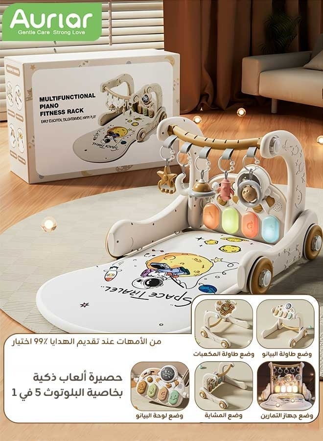 Aurlar 5-in-1 Baby Play Mat Activity Gym – Musical Activity Center with Piano, Lights & Walker, Soft Washable Cushion, Bluetooth Music, Perfect Baby Gift for Tummy Time & Learning - Image 2