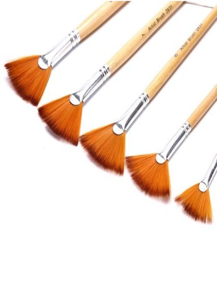 Smart Smart Paint Brush Set 5 Brush Set for Watercolor Acrylic Oil Watercolor  - Image 2