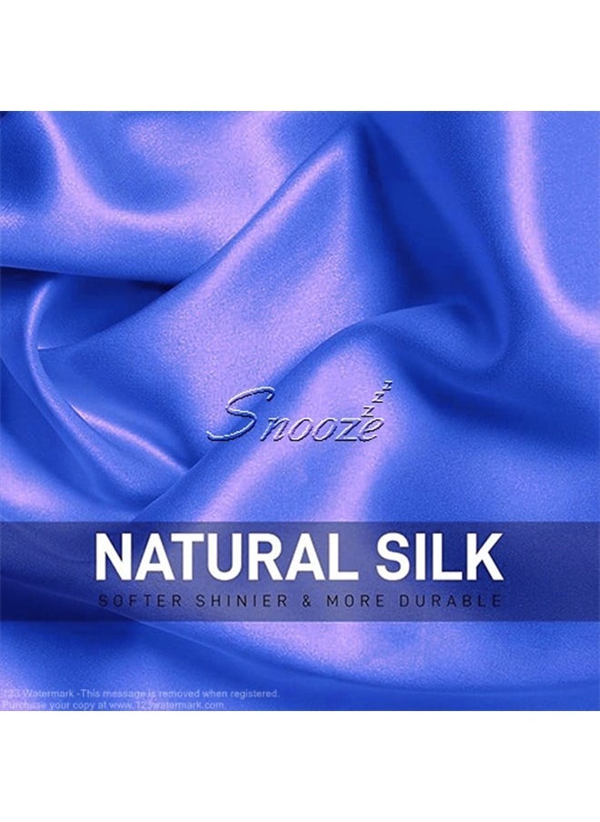 snooze Buy one Get one,Snooze Satin Pillowcase for Hair and Skin, 48,70 cm (Off-white & Blue)  - Image 4