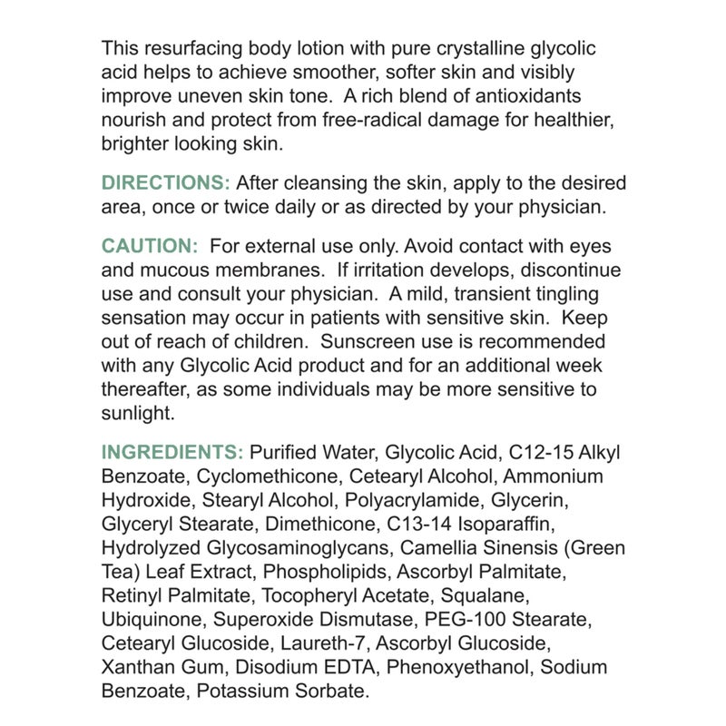 Replenix Glycolic Acid 15% Resurfacing Body Lotion, Medical-Grade Brightening & Hydrating Exfoliating Cream for Skin Discoloration & Rough Texture (6.7 fl. oz) - Image 5