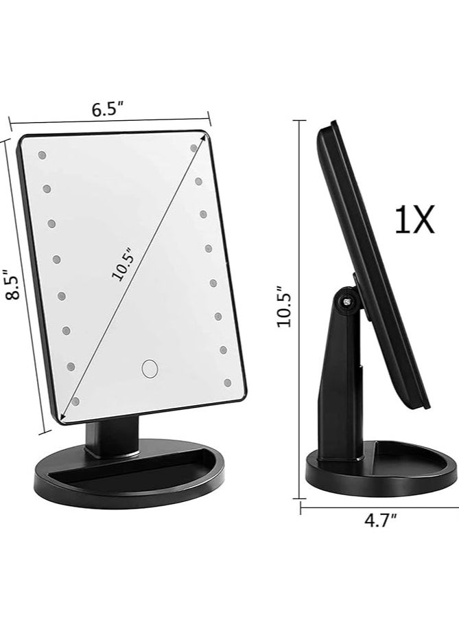 ORiTi Makeup Mirror With LED Lights Black  - Image 2