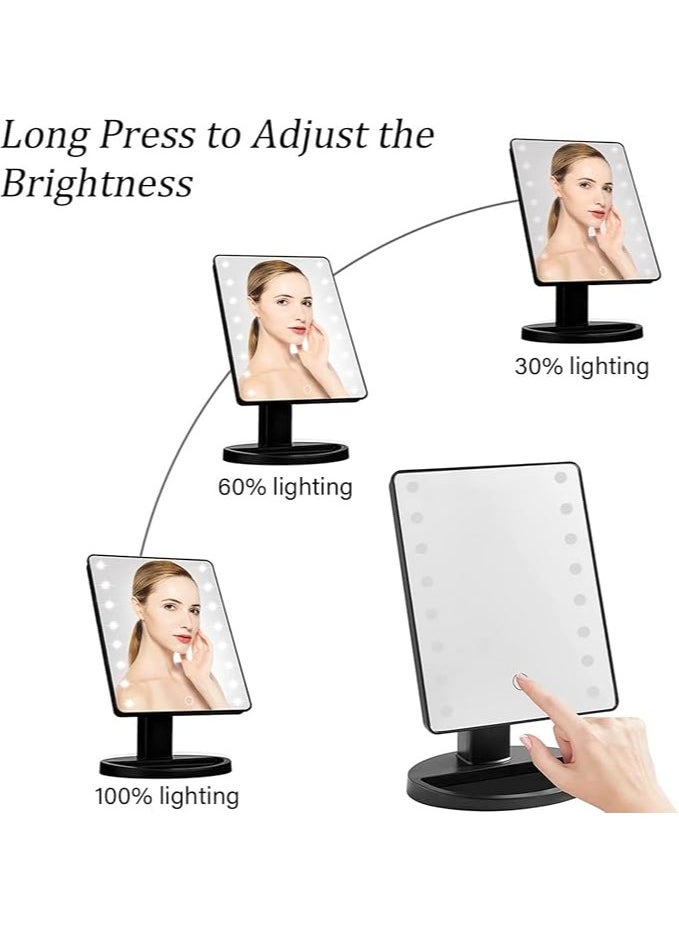 ORiTi Makeup Mirror With LED Lights Black  - Image 3