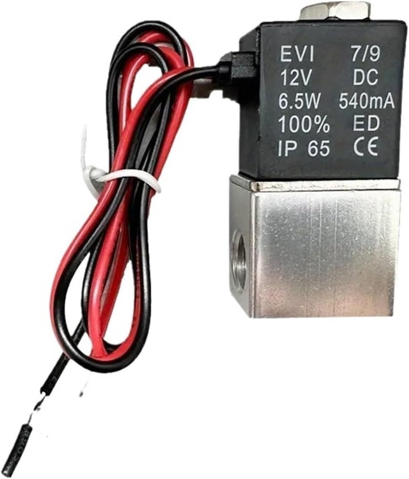 صمام كهرومغناطيسي مغلق افتراضيًا بقياس 1/4" 1/8"، يعمل بجهود 12V أو 24V أو 110V أو 220V، ثنائي الاتجاه، تشغيل مباشر (1/4"، 24V_Normally Closed) - Image 1