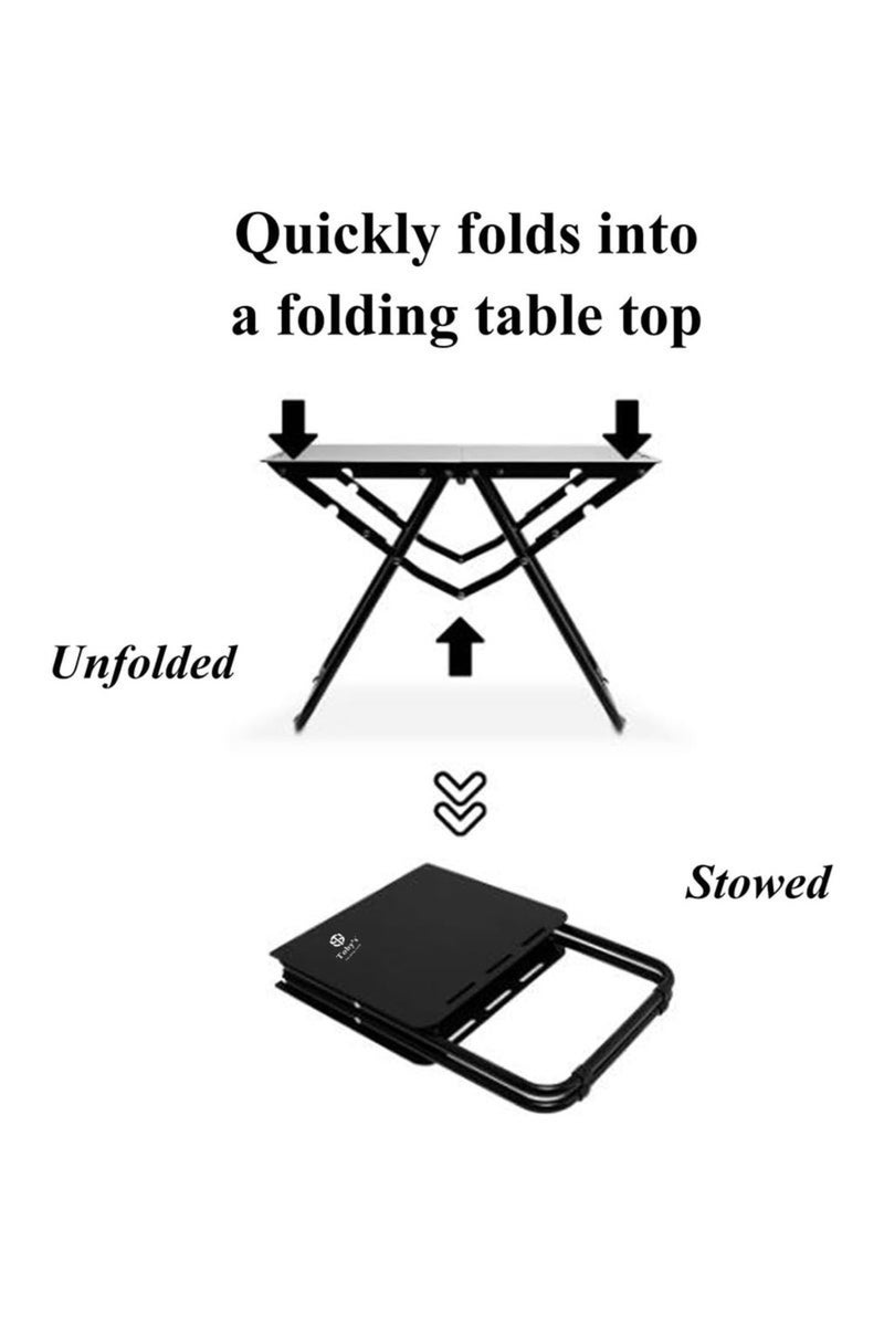 Toby's طاولة توبي-12 القابلة للطي والمصنوعة من الألمنيوم المتين مع حقيبة حمل - Image 4
