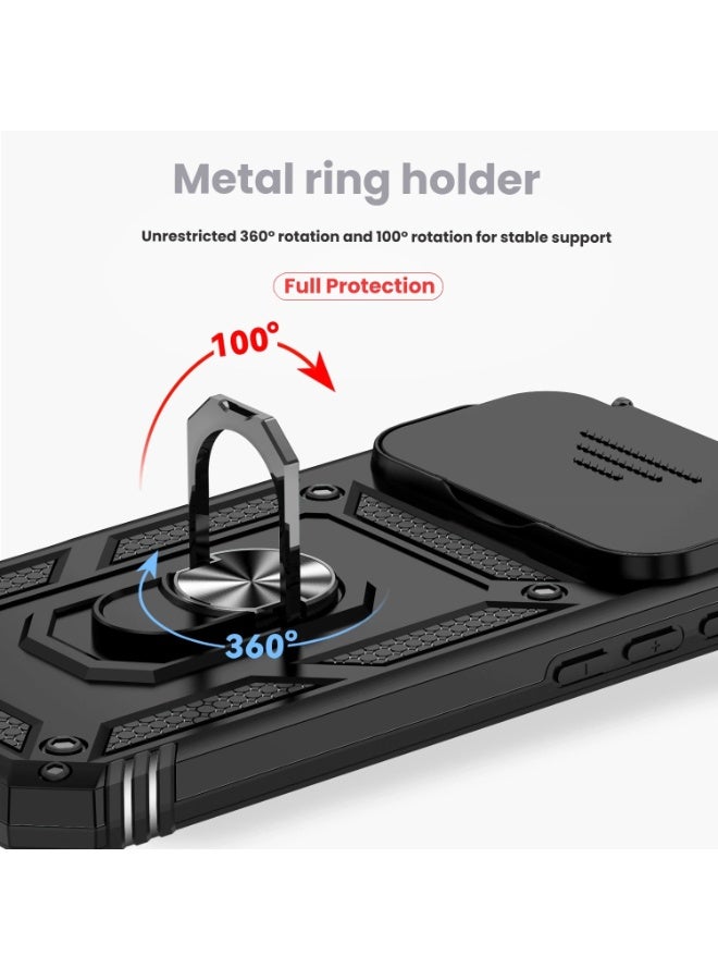 general Phone Case for iPhone 17 Pro Max, iPhone 17 Pro Max Case with Camera Cover & Kickstand Military Grade Shockproof Heavy Duty Protective with Magnetic Car Mount Holder Cover - Image 4