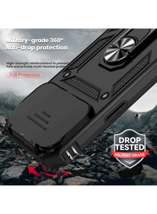 general Phone Case for iPhone 17 Pro Max, iPhone 17 Pro Max Case with Camera Cover & Kickstand Military Grade Shockproof Heavy Duty Protective with Magnetic Car Mount Holder Cover - Image 3