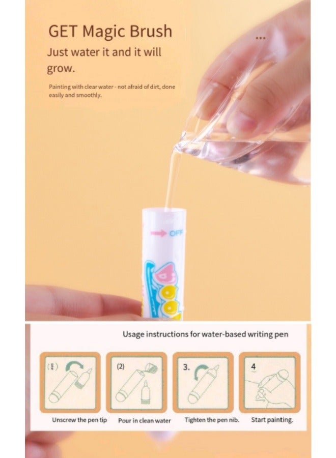 Magic Water Painting Animal , Reusable Water Painting Book for Toddlers, Water Book for Animal Cartoon Water Painting for Toddlers Educational Learning Kits Gifts  - Image 4