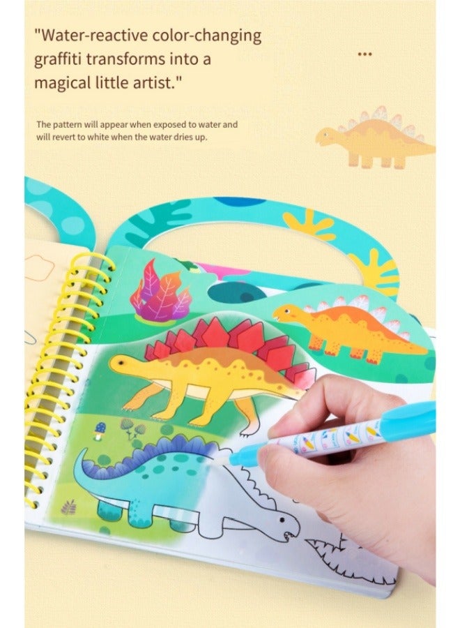 Magic Water Painting Animal , Reusable Water Painting Book for Toddlers, Water Book for Animal Cartoon Water Painting for Toddlers Educational Learning Kits Gifts  - Image 3