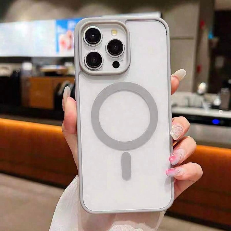 Magnetic Transparent Acrylic Phone Case for iPhone 18 Pro Max, 17 Pro Max, 17 Pro Air, 16 Pro Max, 15 Plus, 14, 13, 12/13 Mini, 11 - Simple Design Protective Cover