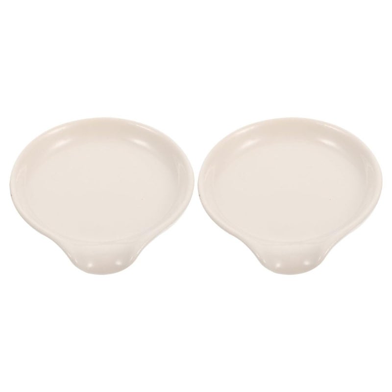 Ceramic Spoon Rest Set of 2 Sturdy Reusable Kitchen Countertop Holder - Image 2