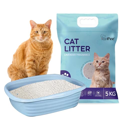 PUPPEE Premium 5 Kg Lavender Scented Cat Litter | Natural Bentonite Clay | Odour Control, Dust Free Scoopable, Instant Clumping, 100% Chemical Free - Image 2
