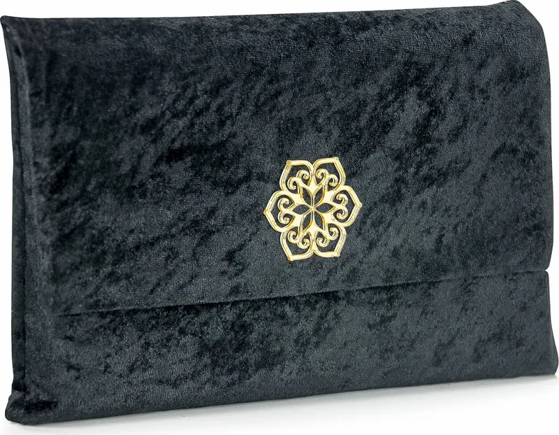 İhvan Brotherhood Quran - Kaaba Pattern - Plain Arabic - Velvet Pouch - Medium Size - Computer Called