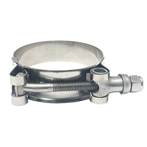 ISPINNER 2 Pack 4.5 Inch Stainless Steel T-Bolt Hose Clamps, Clamp Range 121-129mm for 4.5" Hose ID, Pack of 2 - Image 4