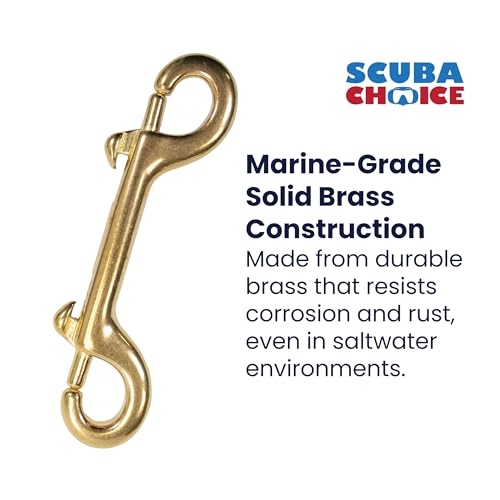 Scuba Choice Scuba Dive 4" Brass Clip Double Ended Snap Bolt, Golden Color - Image 2