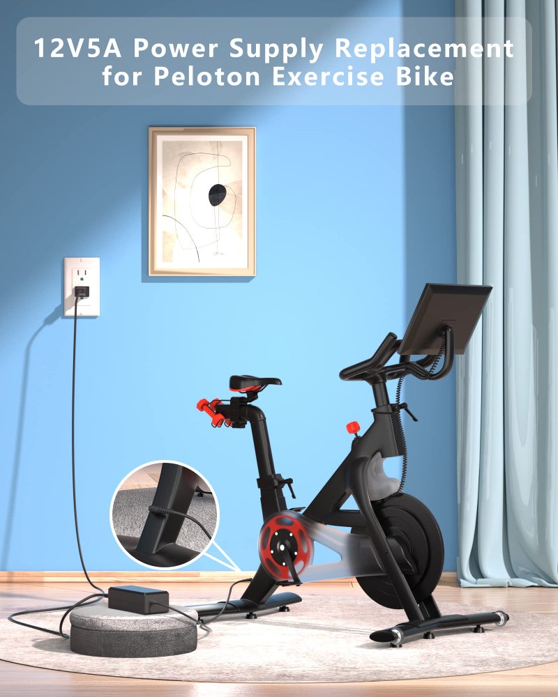 VHBW Compatible with Peloton Power Cord Replacement for Peloton Bike Power Cord Replacement Charger Cord 12V 4.17A Exercise Bike Model: PLTN-RB1VO PLTN-RB1V1 PLTN-RB1VQ (NOT for Bike Plus) - Image 2