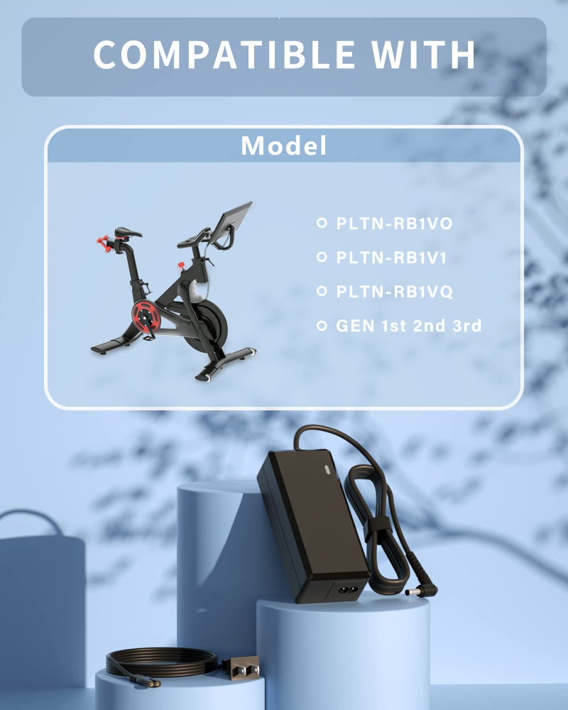 VHBW Compatible with Peloton Power Cord Replacement for Peloton Bike Power Cord Replacement Charger Cord 12V 4.17A Exercise Bike Model: PLTN-RB1VO PLTN-RB1V1 PLTN-RB1VQ (NOT for Bike Plus) - Image 3