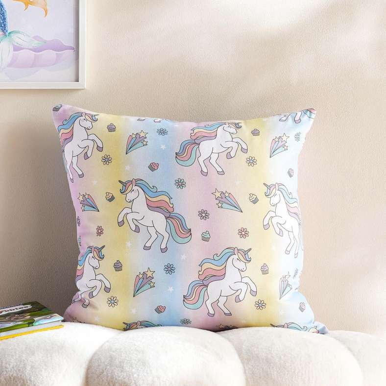Pan Home Unicorn Filled Cushion for Kids